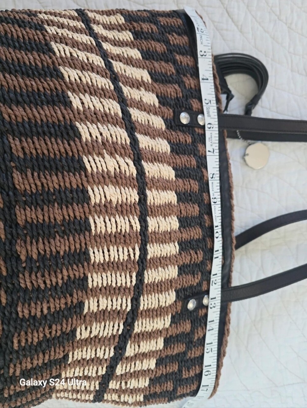 Patricia Nash Large Woven Striped Tote Bag - Picture 5 of 10